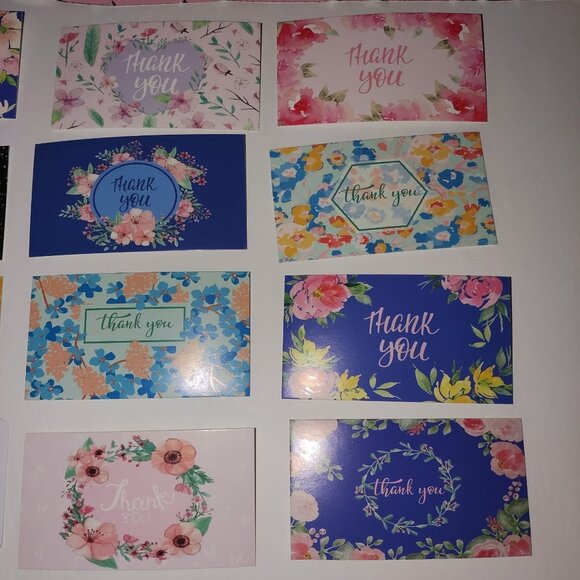 48 Assorted Thank You Cards For Small Business Orders - Floral & Colorful Design - Picture 4 of 5